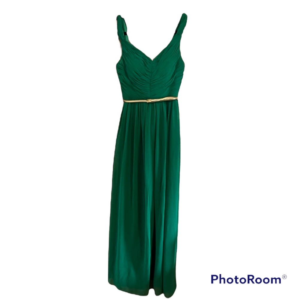 Donna Morgan Emerald green floor length gown